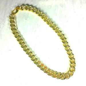 24" Gold Plated 20 mm Curb Chain Necklace Unisex Bold Luxury Statement Jewelry
